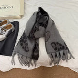 Leopard Heart Warm Scarf - Trendsi - Flyclothing LLC