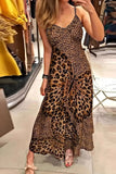 Butterfly Leopard Maxi Cami Dress - Trendsi