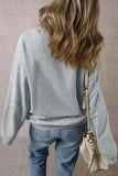 Round Neck Long Sleeve Sweatshirt - Trendsi - Flyclothing LLC