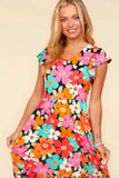 Haptics Floral Midi Dress with Side Pockets - Trendsi - Flyclothing LLC