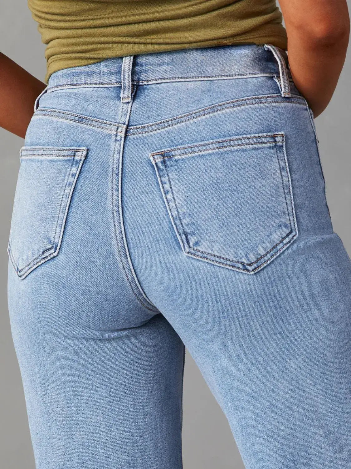 Raw Hem Loose Fit Jeans - Trendsi - Flyclothing LLC