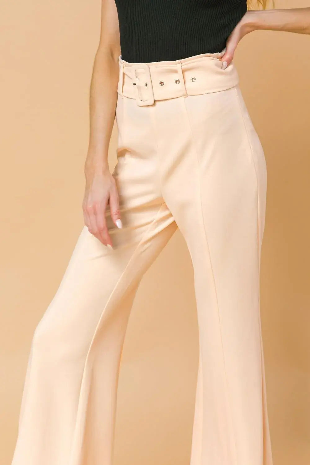 COUNTDOWN THE HOURS WOVEN FLARED PANTS - Flying Tomato - Flyclothing LLC