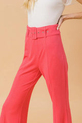 COUNTDOWN THE HOURS WOVEN FLARED PANTS - Flying Tomato - Flyclothing LLC