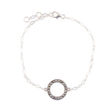 Delicate Stones Line Sterling Silver Bracelet - Barse Jewelry