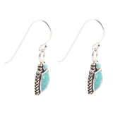 Delicately Detailed Blue Turquoise and Sterling Silver Earrings - Barse Jewelry - Flyclothing LLC