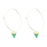 Delphi Green Agate Charm Earrings - Barse Jewelry - Flyclothing LLC