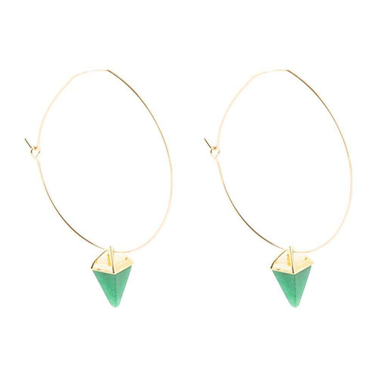 Delphi Green Agate Charm Earrings - Barse Jewelry - Flyclothing LLC