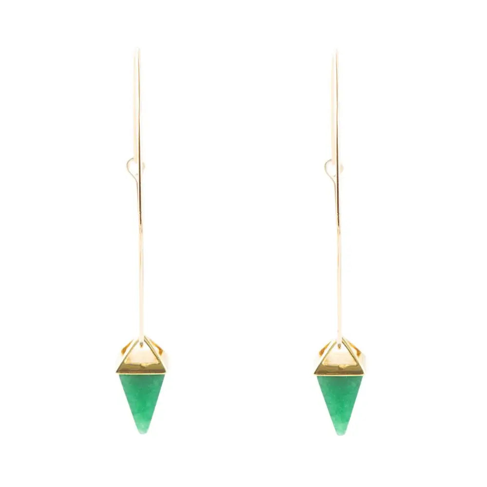 Delphi Green Agate Charm Earrings - Barse Jewelry - Flyclothing LLC