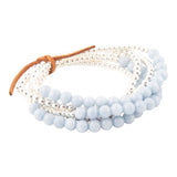 Denim Blue Angelite Silver Bracelet Set - Barse Jewelry