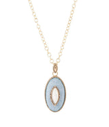 Blue Denim Dreams White Mother of Pearl Golden Pendant Necklace - Barse Jewelry - Flyclothing LLC