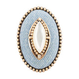 Denim Dreams White Mother of Pearl Golden Statement Ring - Barse Jewelry - Flyclothing LLC