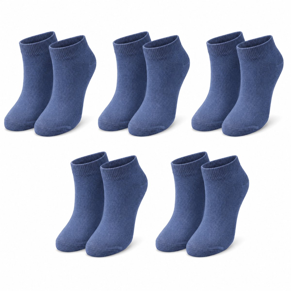tittimitti® Kids’ 98% Organic Cotton Ankle Socks 5-Pack – Ages 1–12 - tittimitti - Flyclothing LLC