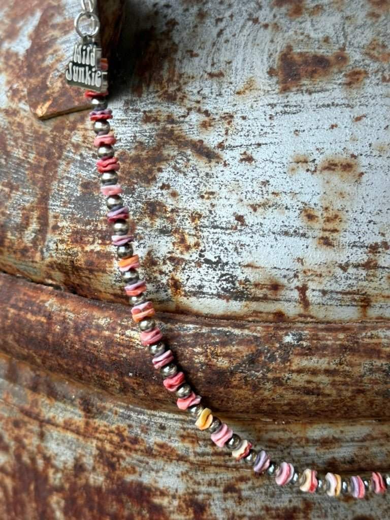 Desert Sunset Shell Heishi Bead Necklace - Wild Junkie - Flyclothing LLC