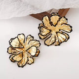 18K Gold-Plated Flower Stud Earrings - Trendsi - Flyclothing LLC