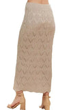 ADORA Scallop Trim Detail Knit Skirt - Trendsi