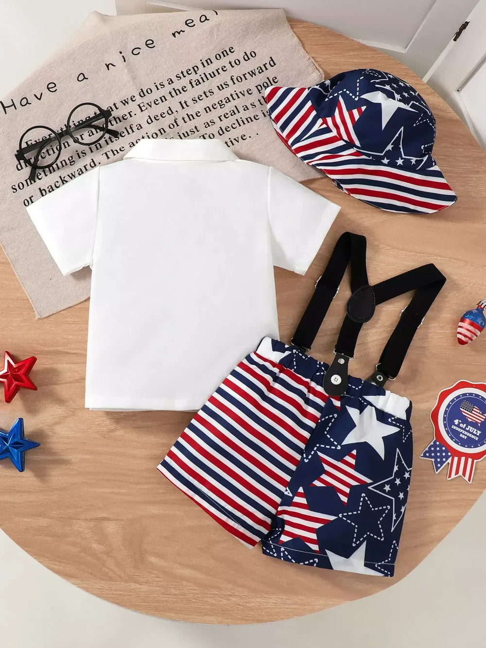 Children's Patriotic Celebration Outfit Set - Trendsi - Flyclothing LLC
