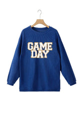 GAME DAY Round Neck Long Sleeve Sweatshirt - Trendsi - Flyclothing LLC