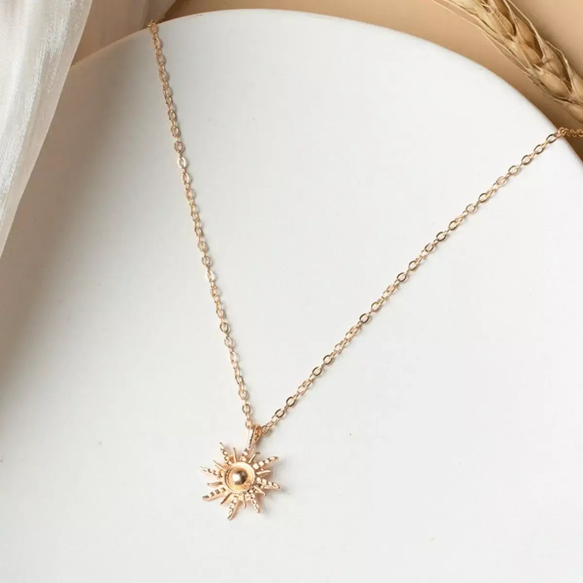 Sunburst Pendant Necklace - Trendsi - Flyclothing LLC