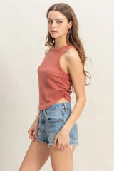 HYFVE Mineral Wash Rib Knit Tank - Trendsi - Flyclothing LLC