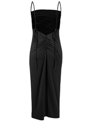 Backless Cowl Neck Sleeveless Cami Dress - Trendsi