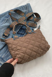 Bubble Textured Printed Strap Handbag - Trendsi