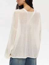 Boat Neck Dropped Shoulder Sweater - Trendsi - Flyclothing LLC