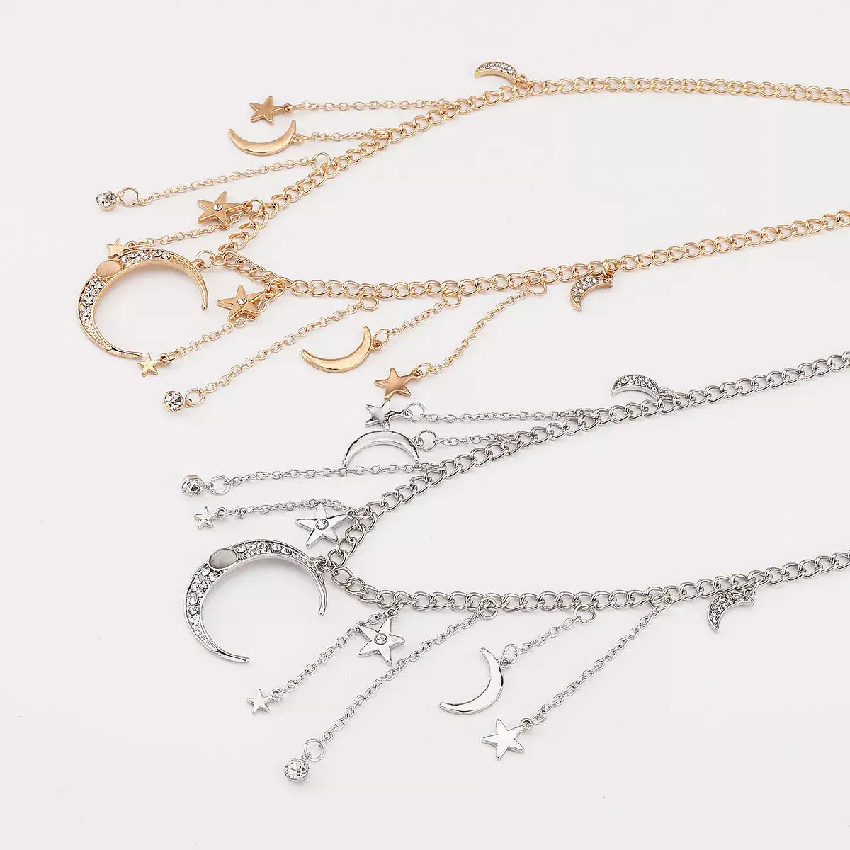 Moon & Star Charm Necklace - Trendsi - Flyclothing LLC
