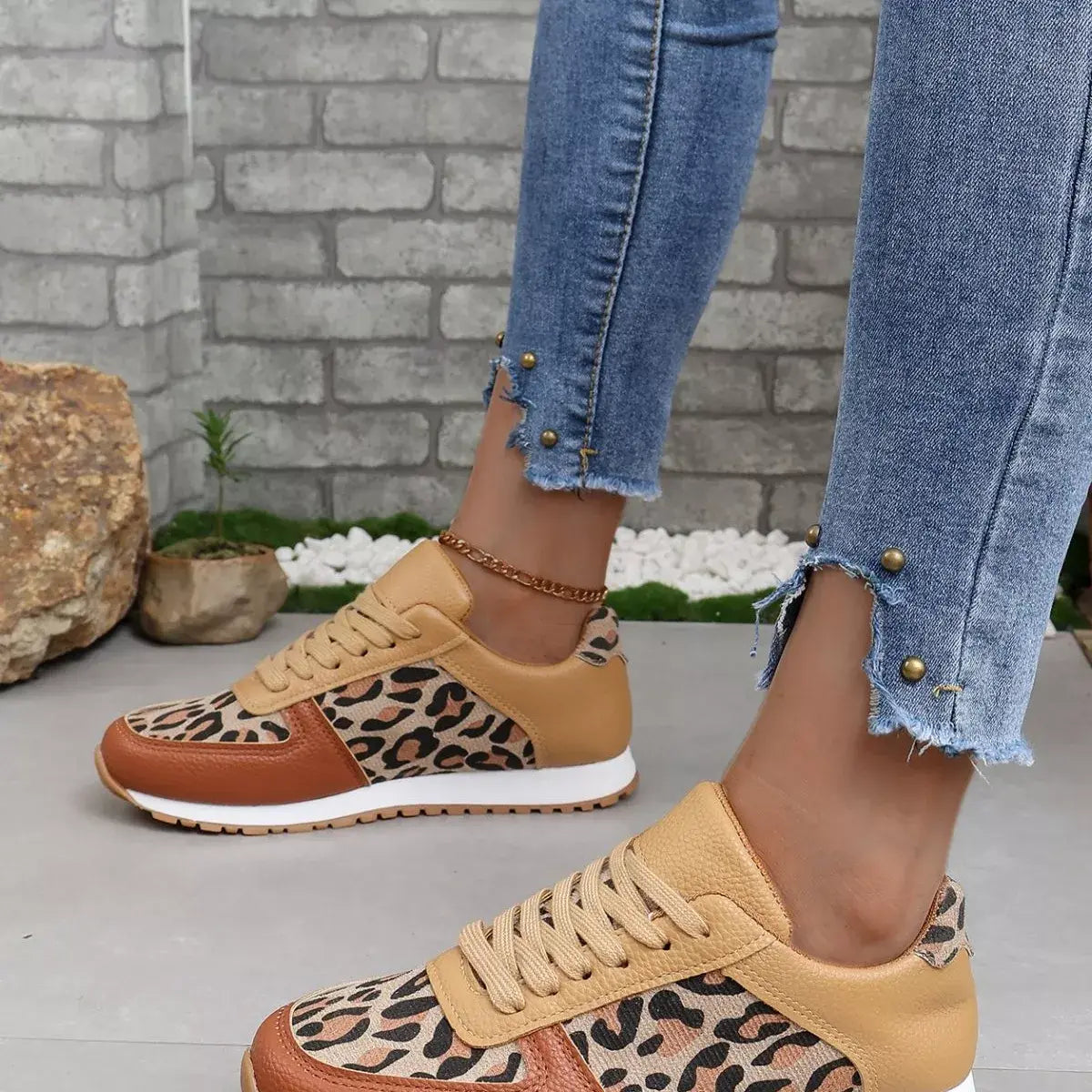 Leopard Print Casual Sneakers - Trendsi - Flyclothing LLC