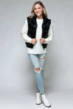 Snobbish Fine Fur Lining Quilted Vest - Trendsi - Flyclothing LLC