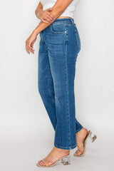 bytos Full Size Cat's Whiskers Mid Rise Ankle Jeans - Trendsi - Flyclothing LLC