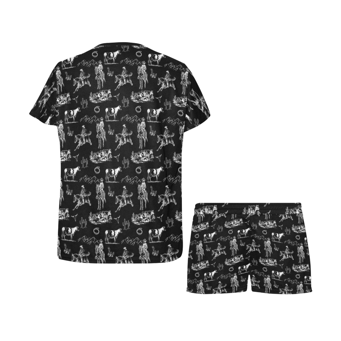Baha Ranch Ranch Life Women's Western Top and Short Pajama Set