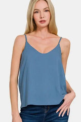 Zenana Two Layered Spaghetti Strap Cami - Trendsi - Flyclothing LLC