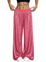 Sequin Wide-Leg Pants - Trendsi - Flyclothing LLC