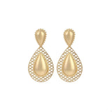 Hollowed-Out Teardrop Statement Earrings - Trendsi - Flyclothing LLC