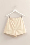HYFVE High-Waisted Washed Twill Paperbag Shorts - Trendsi - Flyclothing LLC