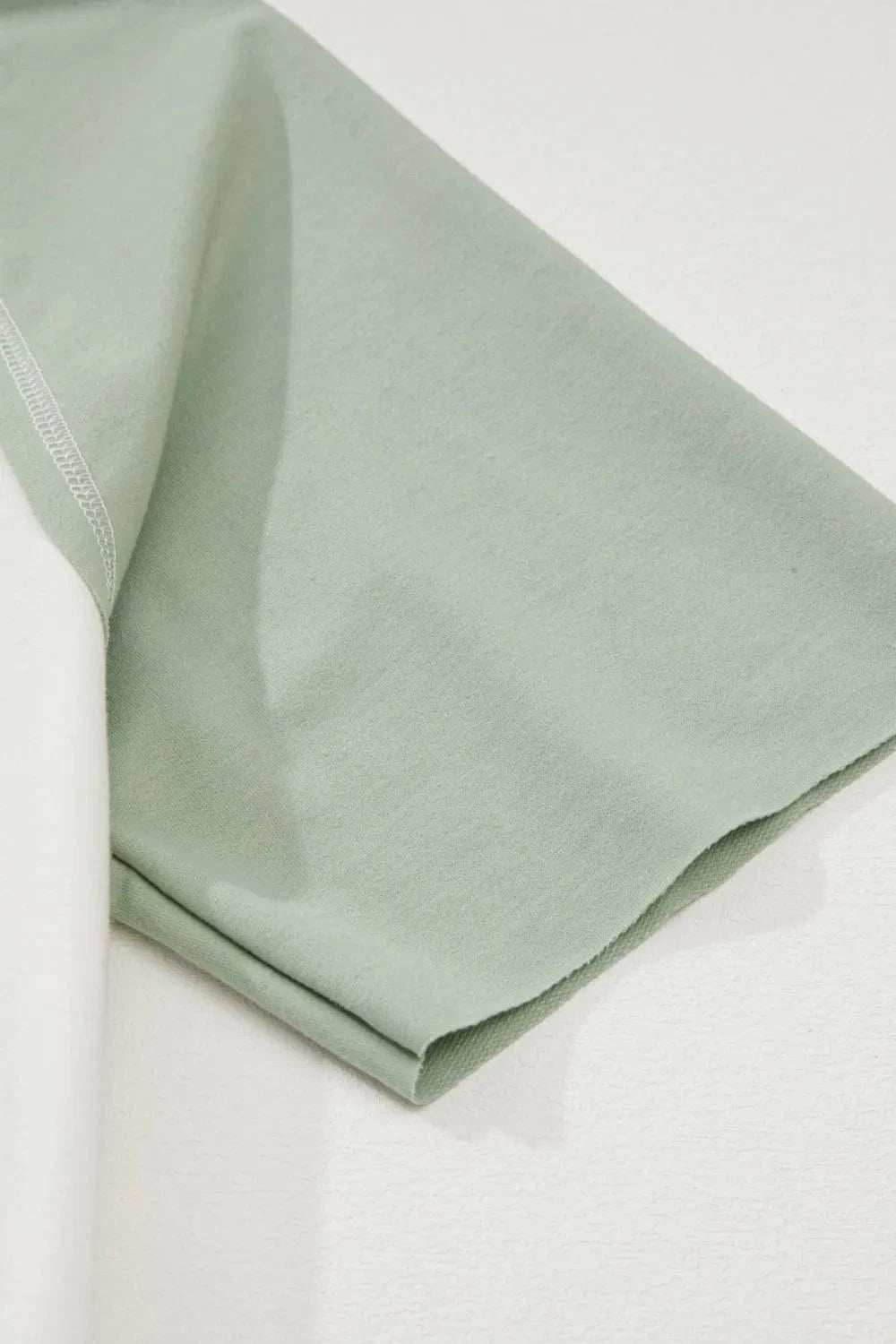 Color Block Raglan Short Sleeve Half Buttons High Low T Shirt - Trendsi - Flyclothing LLC