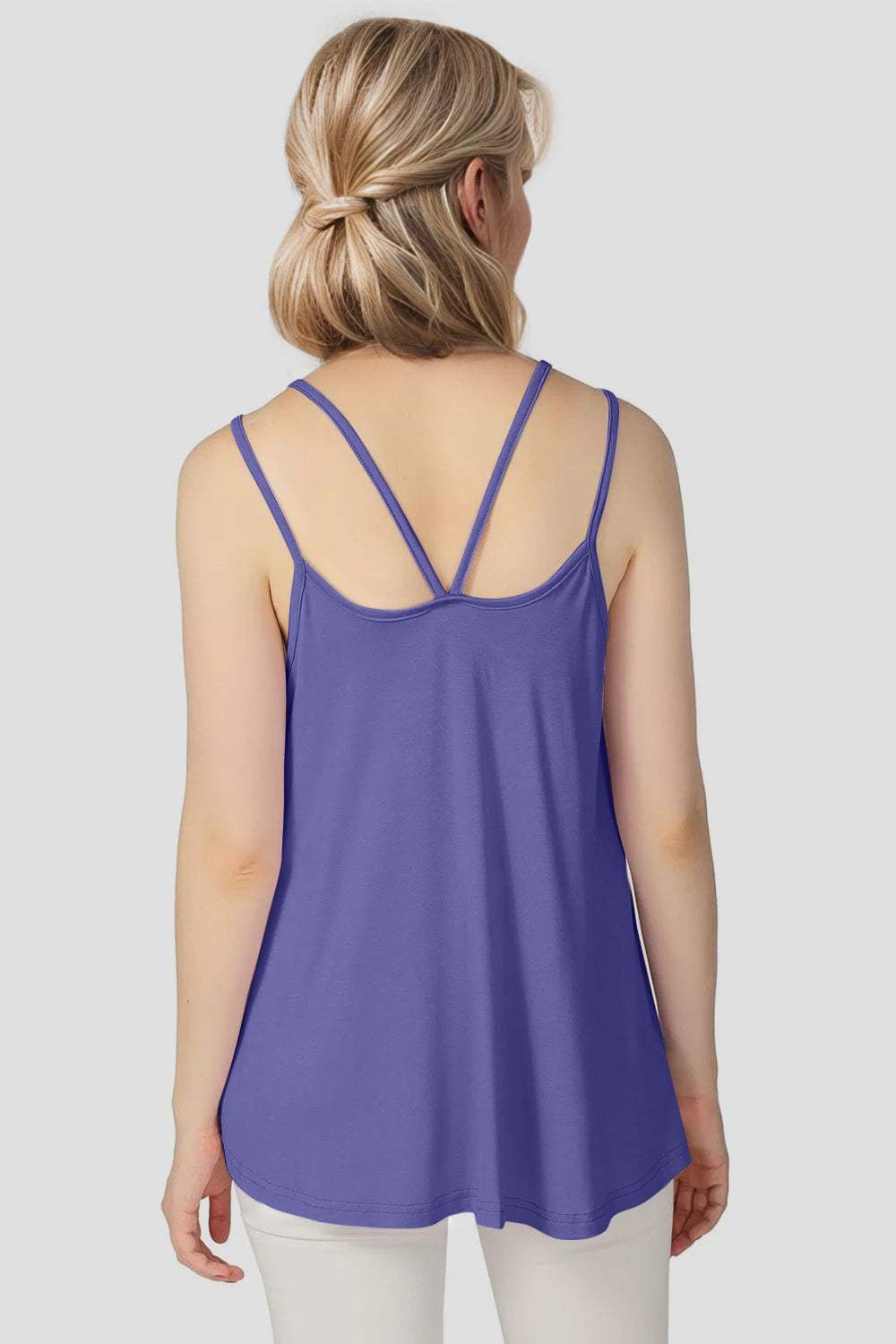 Basic Bae Bamboo Scoop Neck Double Spaghetti Straps Cami - Trendsi - Flyclothing LLC