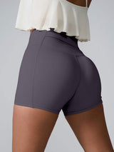 High Waist Active Shorts - Trendsi - Flyclothing LLC
