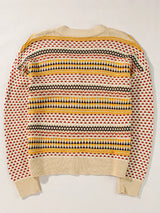 Vintage Patterned Button-Down Cardigan - Trendsi - Flyclothing LLC