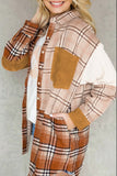 Plaid Button Up Long Sleeve Shacket - Trendsi