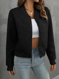 Zip Up Long Sleeve Jacket - Trendsi