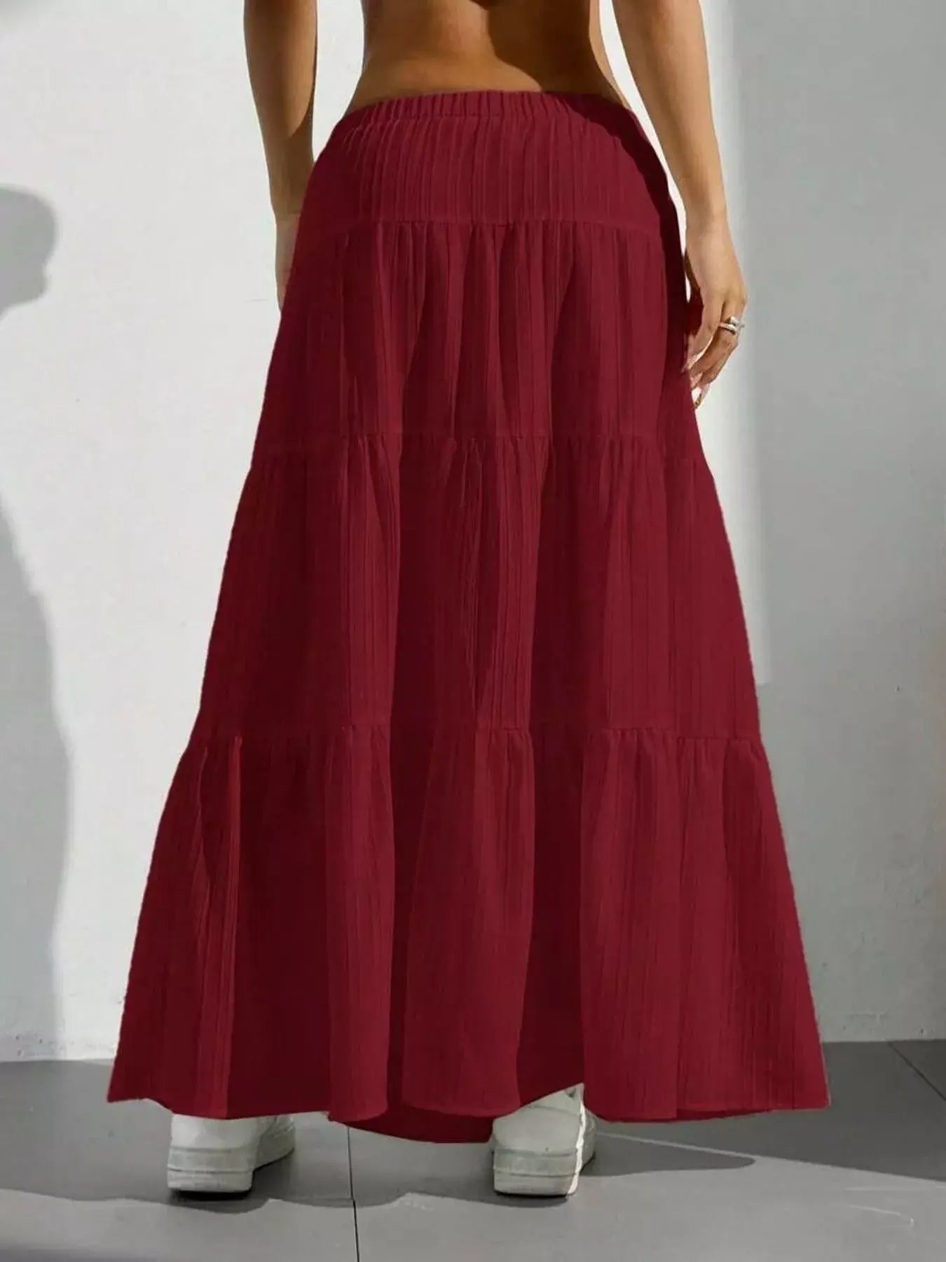 Flowy Tiered Maxi Skirt - Trendsi - Flyclothing LLC