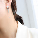 Titanium Steel Chain Shape Earrings - Trendsi - Flyclothing LLC