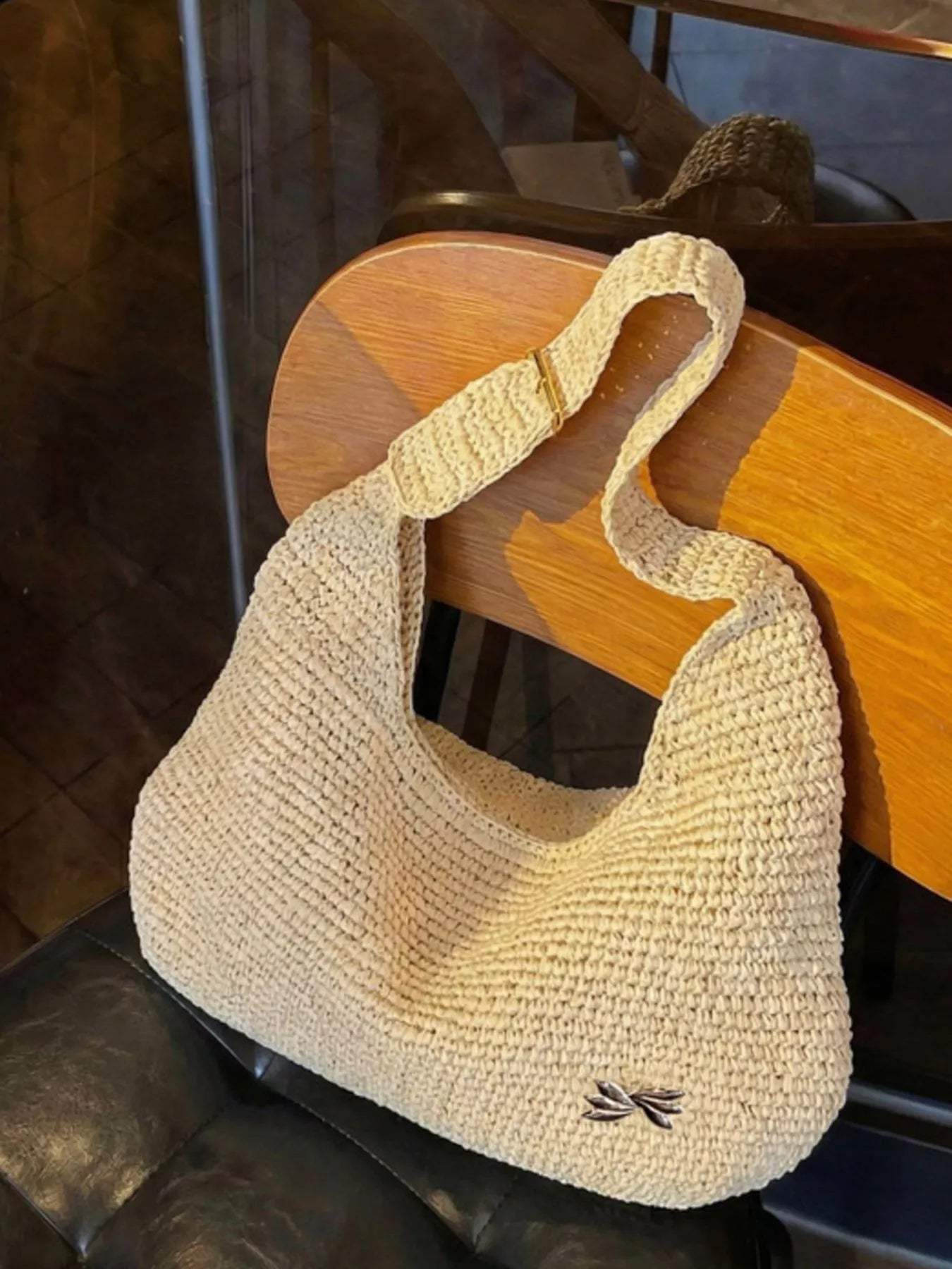 Woven Casual Beach Shoulder Bag - Trendsi - Flyclothing LLC