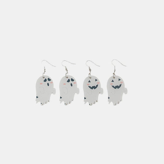 2 Piece Alloy Acrylic Ghost Dangle Earrings - Trendsi