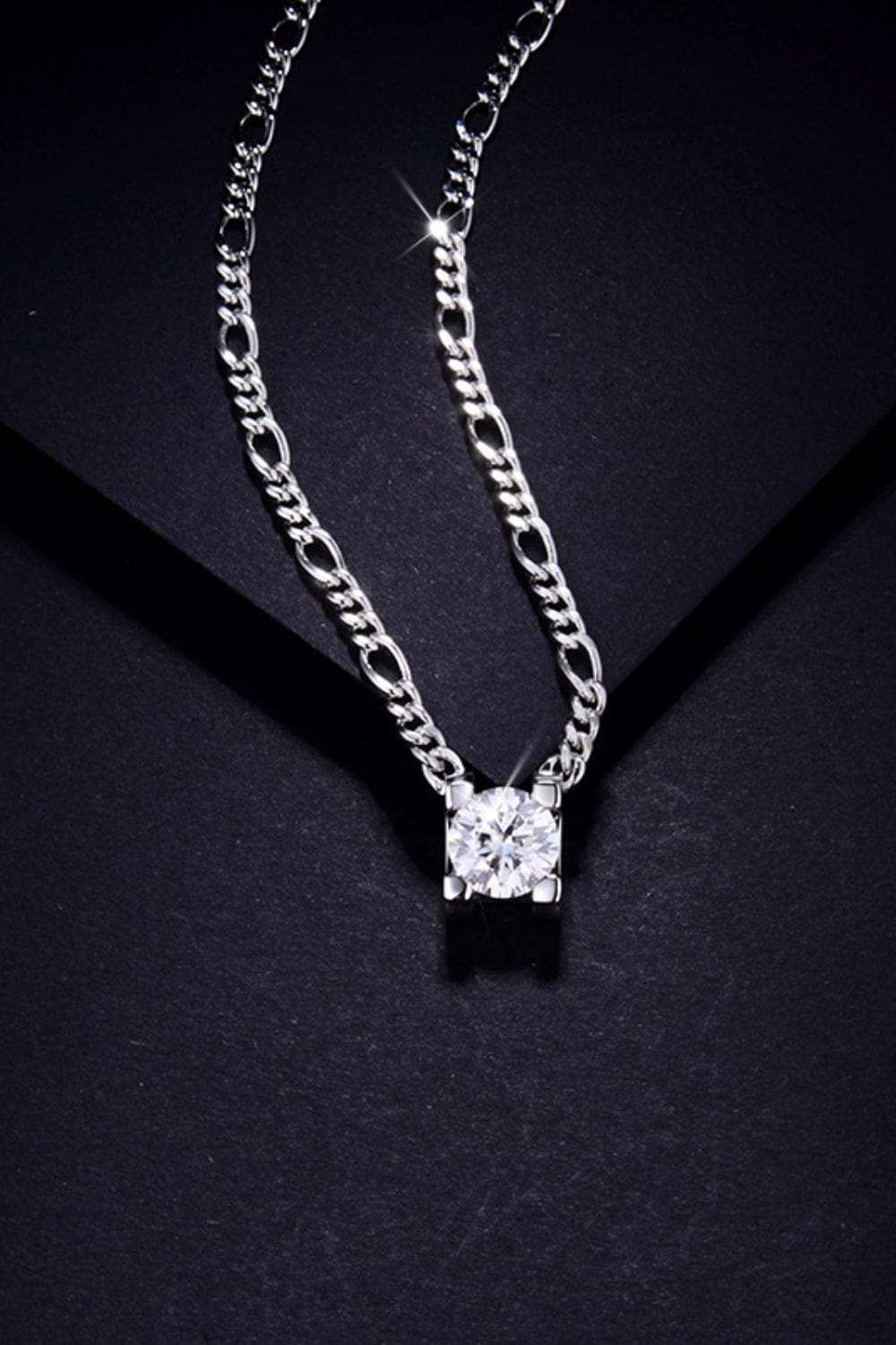 2 Carat Moissanite 925 Sterling Silver Pendant Necklace - Trendsi - Flyclothing LLC