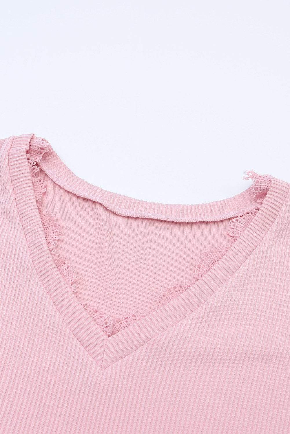 Lace Detail V-Neck Long Sleeve T-Shirt - Trendsi - Flyclothing LLC