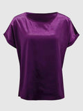 Round Neck Short Sleeve T-Shirt - Trendsi