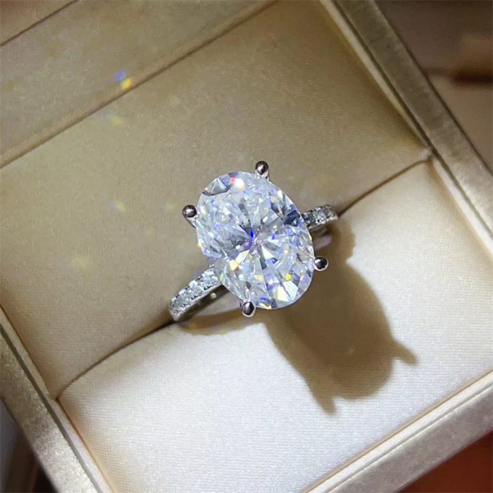8 Carat Moissanite 925 Sterling Silver Ring - Trendsi - Flyclothing LLC