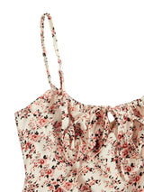 Floral Print Tie Strap Mini Dress - Trendsi - Flyclothing LLC